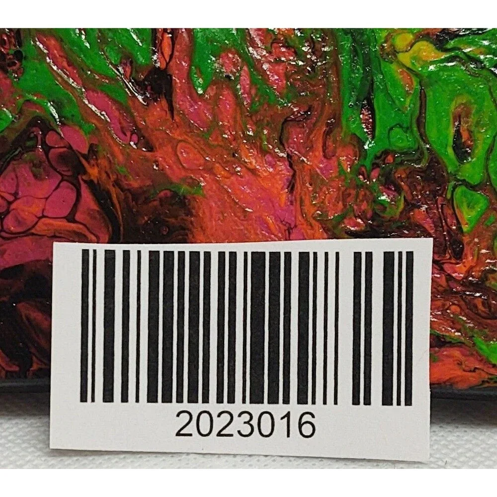 Emil Maryl Original Acrylic on Canvas Modern Abstract Painting 9x9 Black Green